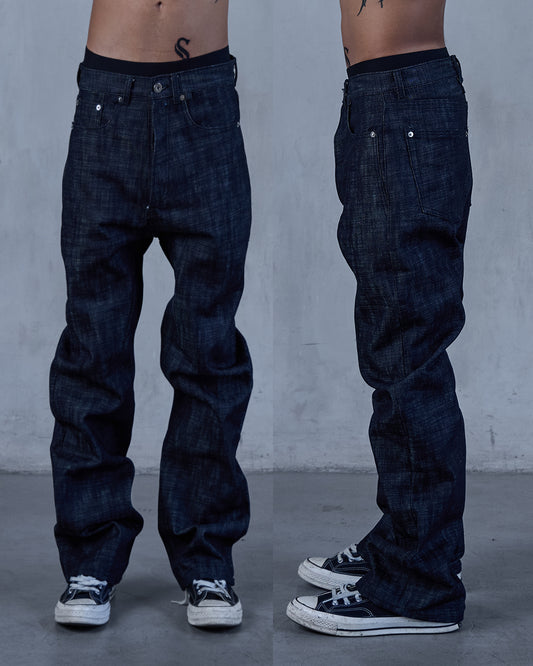 SPINE0.1 - INDIGO - 16OZ CROSS HATCH DENIM