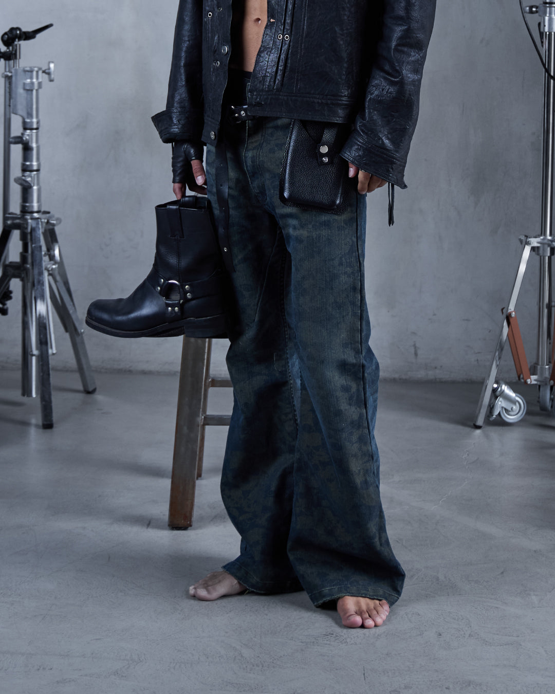 BASE0.2 - SKULL - WASHED DENIM