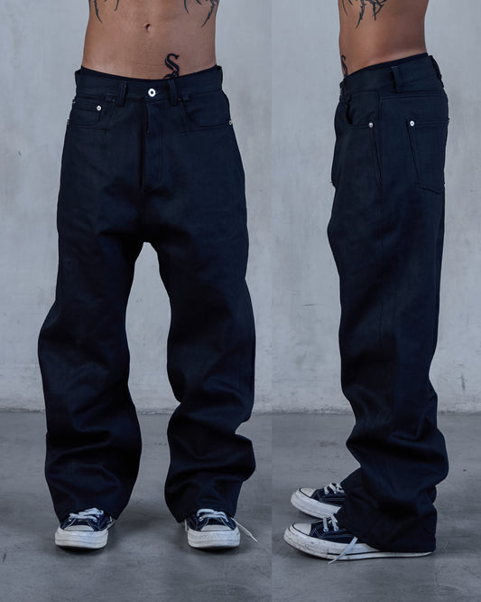 LINE0.1 - WAXED - 16OZ CROSS HATCH DENIM