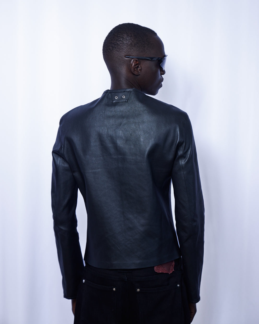 FRONTLINE0.1 - BLACK - LAMB SKIN MOTO JACKET