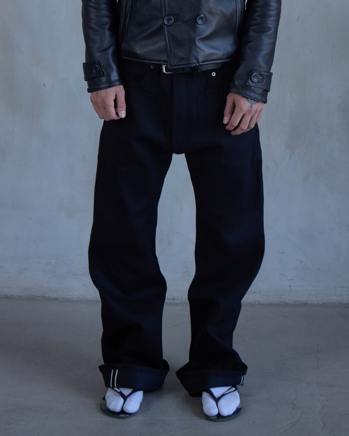 BASE 0.2 'BLACK' BOOTCUT SELVEDGE DENIM (OVERSTOCK)