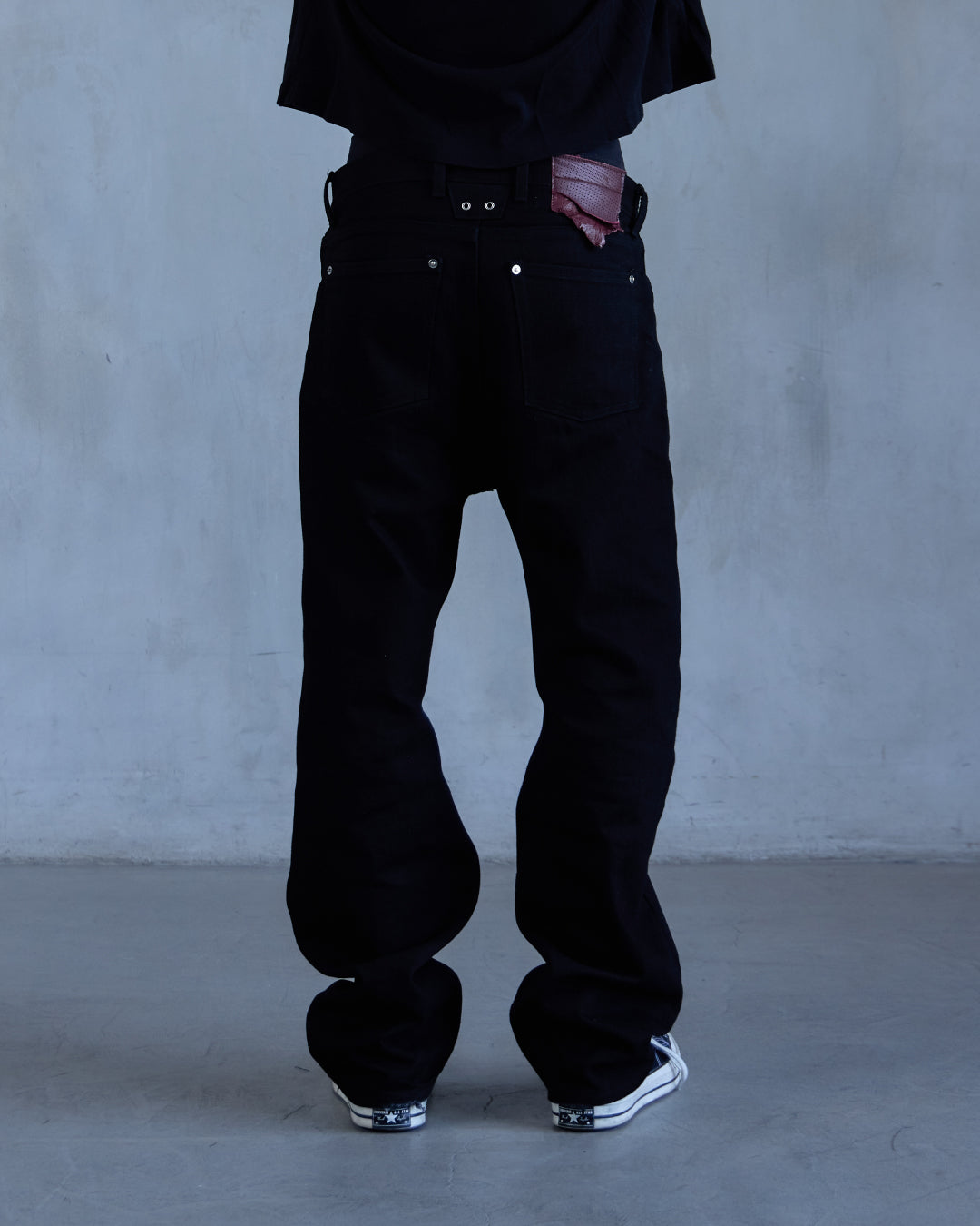 SPINE0.1 - BLACK - 16OZ RAW SLUB DENIM (SLIM)