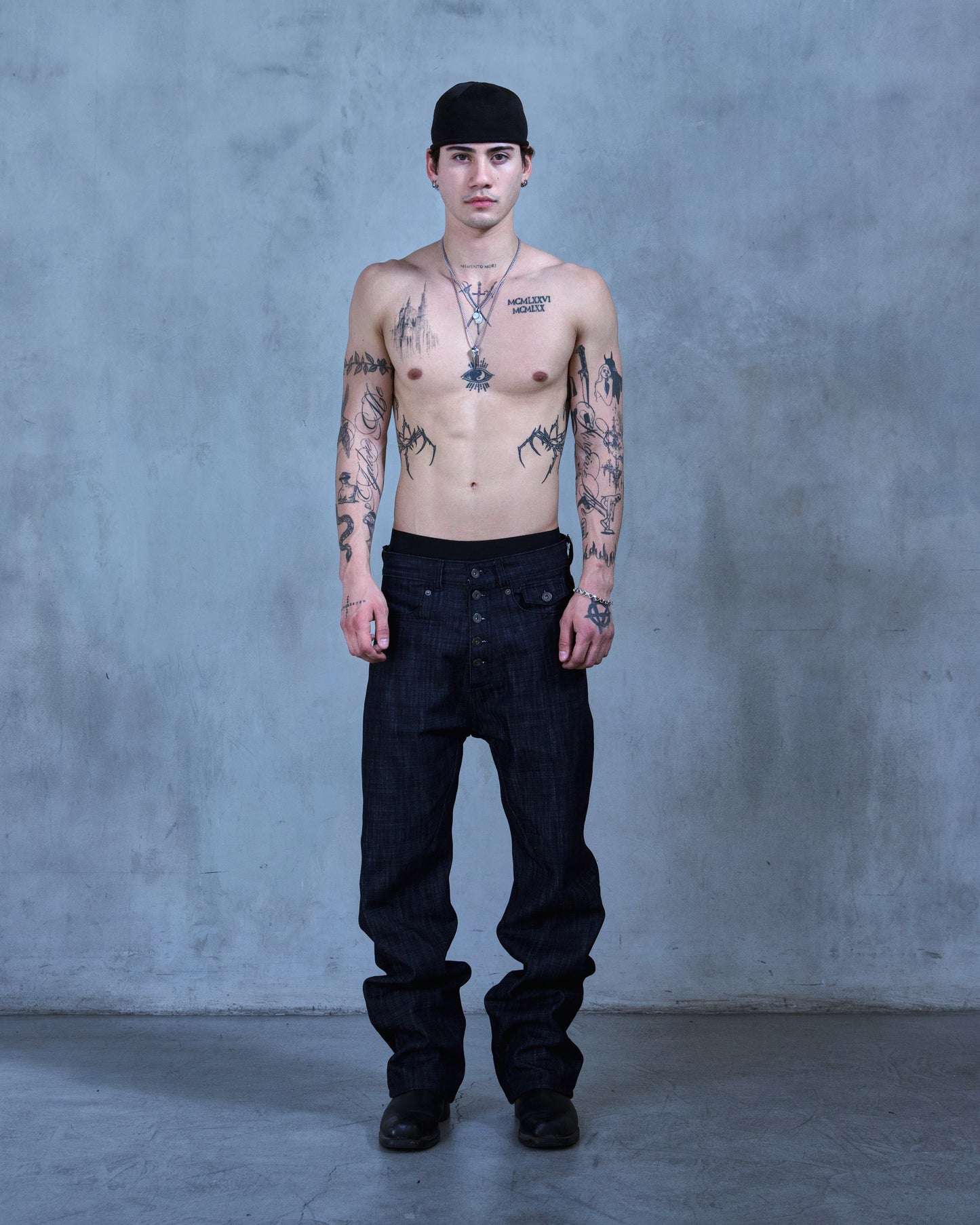 SPINE 0.4 - DRK INDIGO SLB - SLIM RAW DENIM