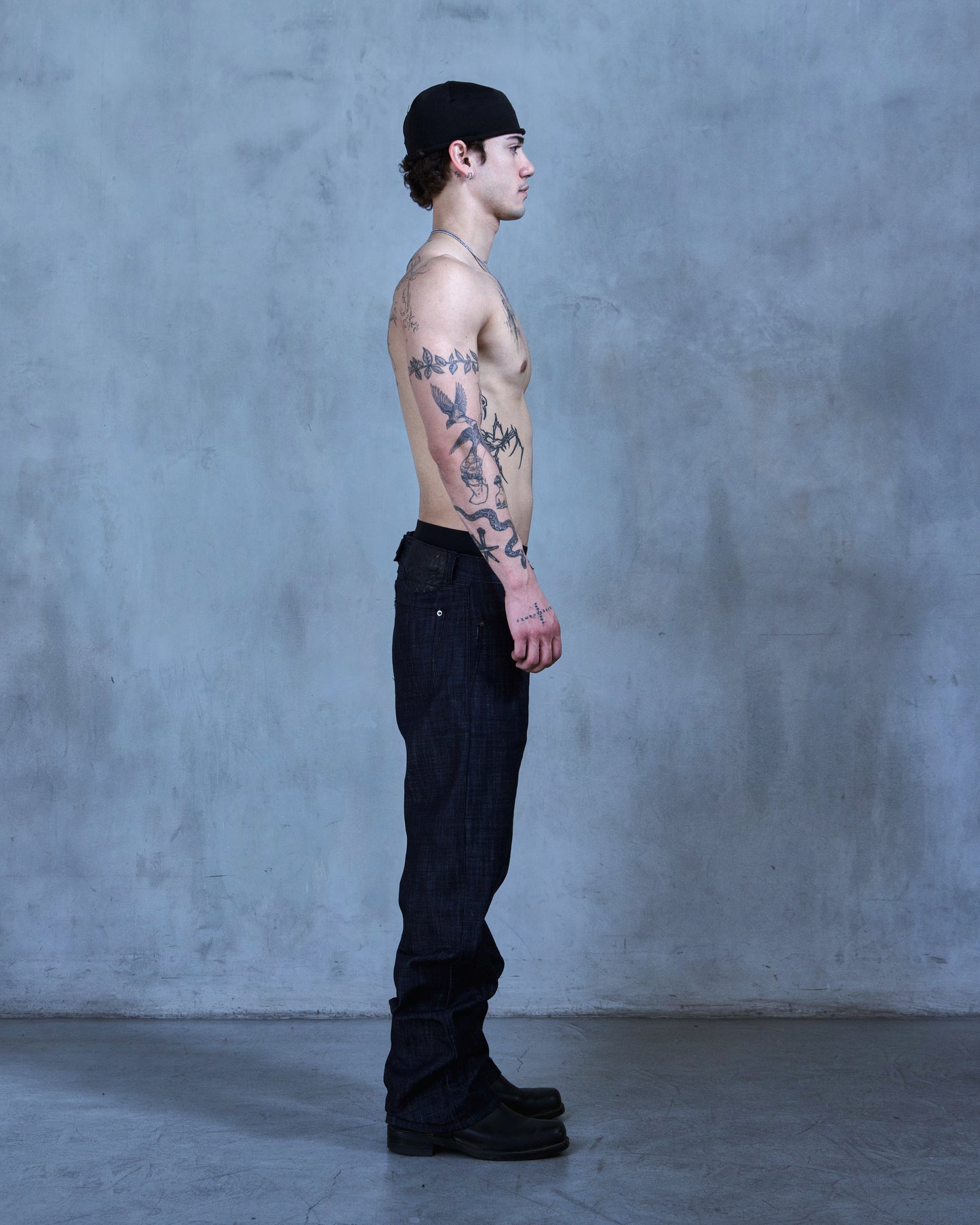 SPINE 0.4 - DRK INDIGO SLB - SLIM RAW DENIM