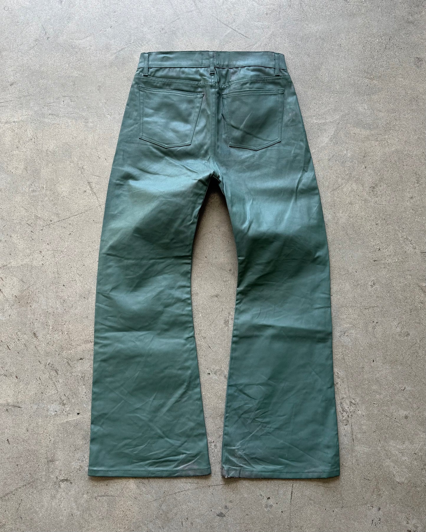 BASE .01 'EMERALD GREEN' JAPANESE COATED DENIM (OVERSTOCK)