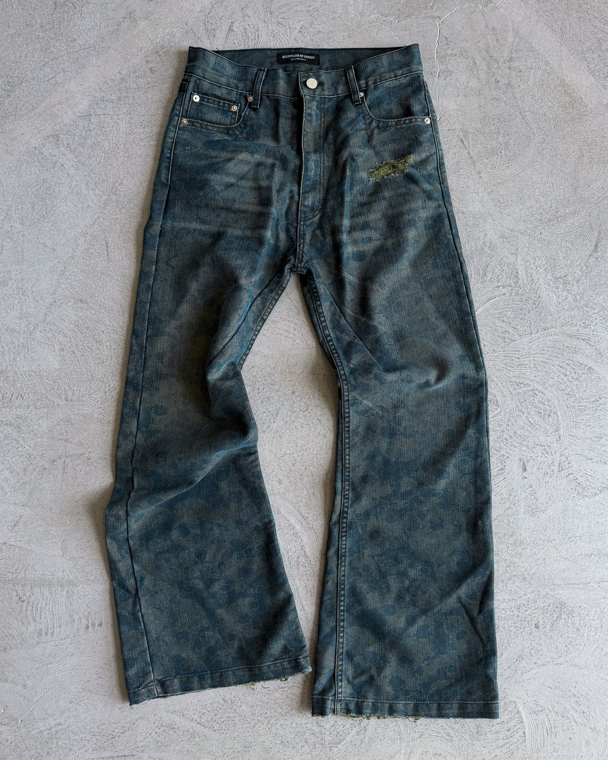 BASE0.2 - SKULL - WASHED DENIM
