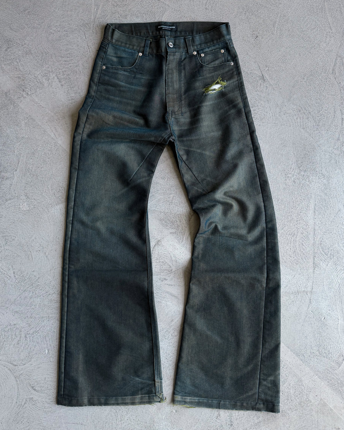 BASE0.2 - REBEL GREEN - WASHED DENIM
