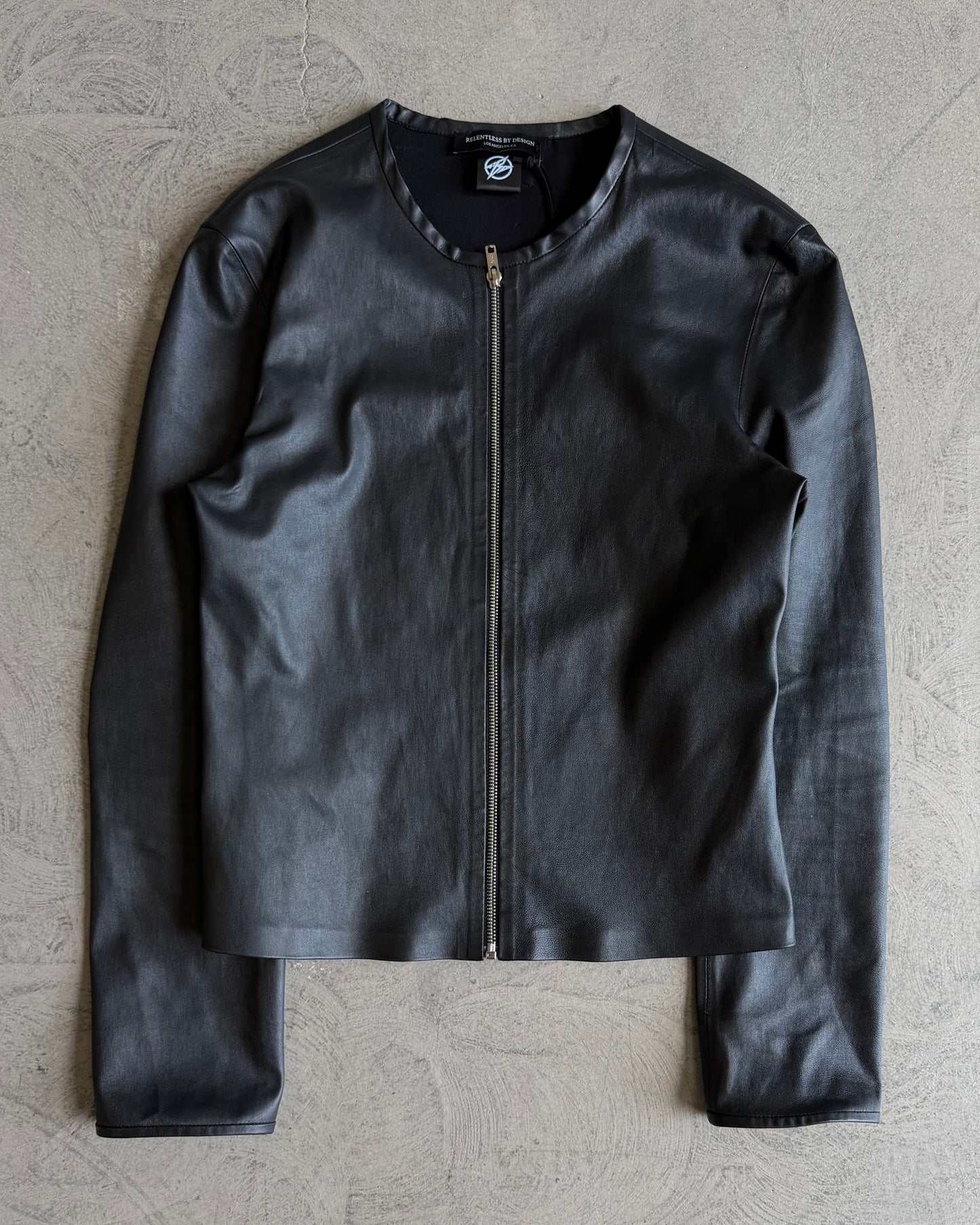 FRONTLINE0.1 - BLACK - LAMB SKIN MOTO JACKET