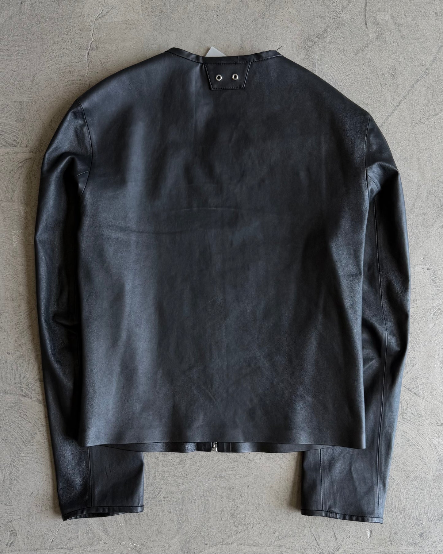 FRONTLINE0.1 - BLACK - LAMB SKIN MOTO JACKET