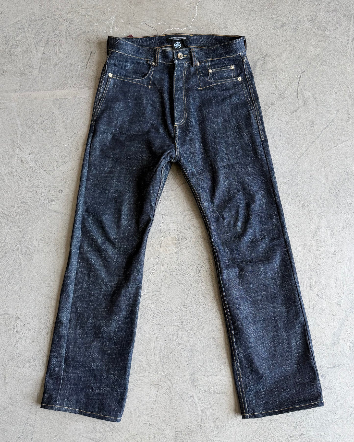 SPINE0.1 - INDIGO - 16OZ RAW SLUB DENIM (SLIM)