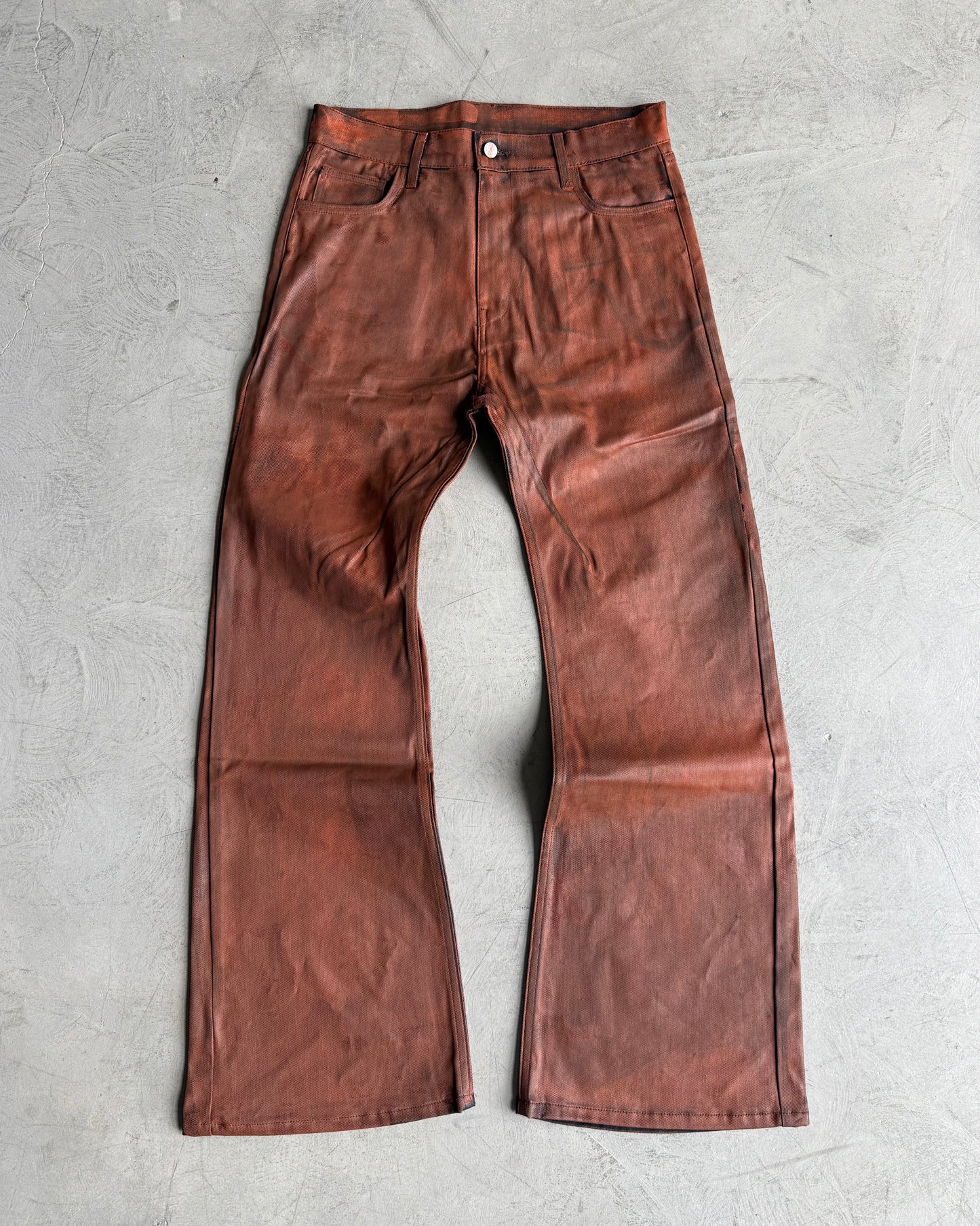 BASE .01 'ORANGE RUST' JAPANESE COATED DENIM (OVERSTOCK)