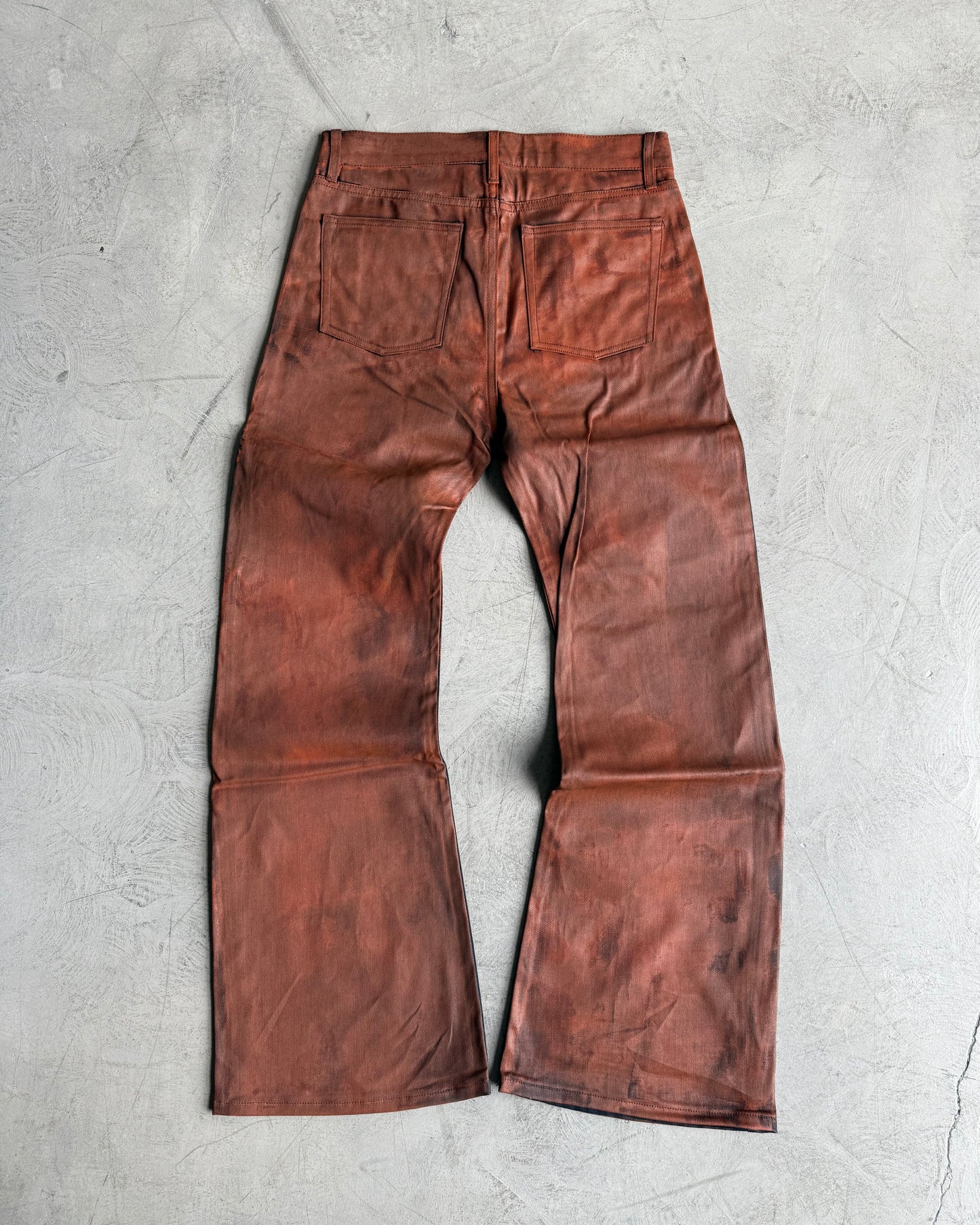BASE .01 'ORANGE RUST' JAPANESE COATED DENIM (OVERSTOCK)
