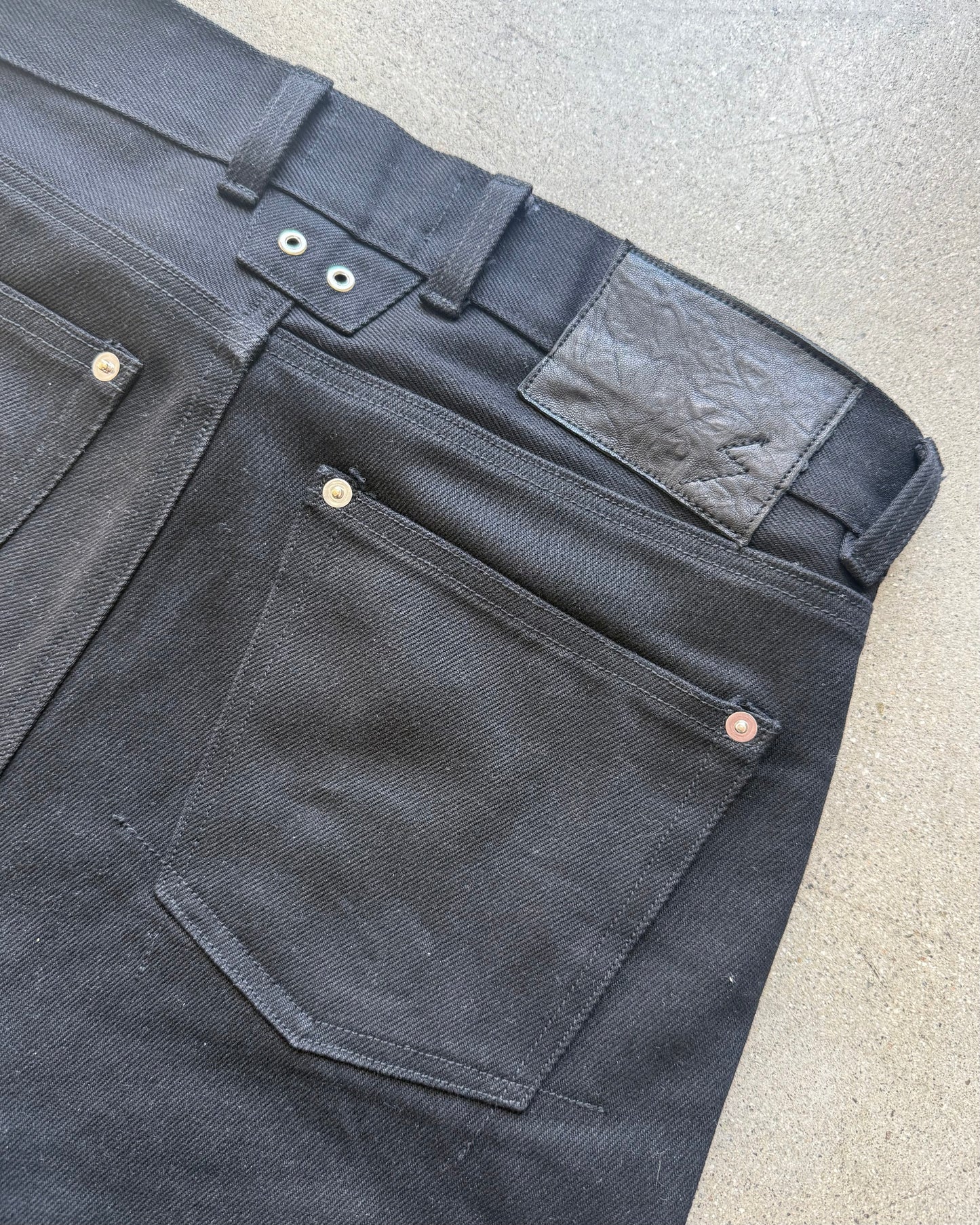 BASE 0.2 'BLACK' BOOTCUT NON-SELVEDGE DENIM (OVERSTOCK)