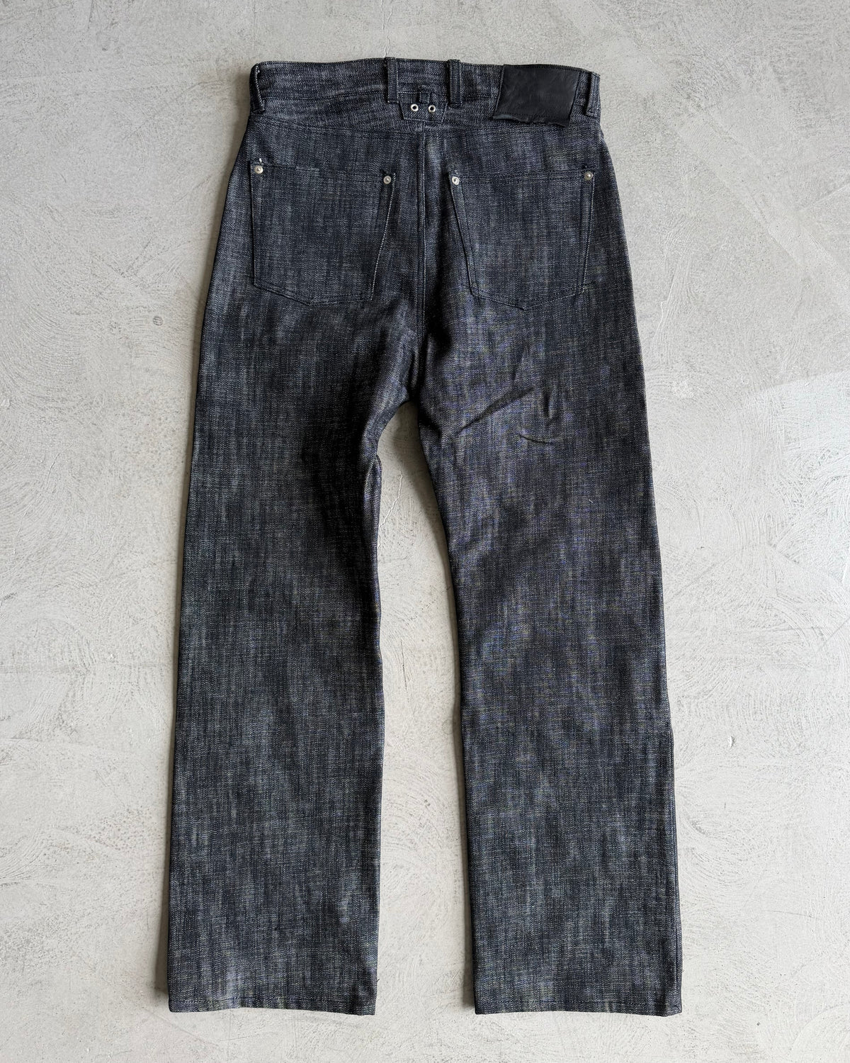 SPINE0.1 - BLK/NAT - 16OZ CROSS HATCH DENIM