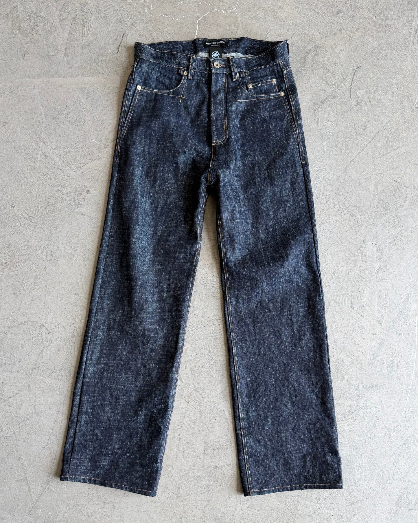 LINE0.1 - INDIGO - 16OZ RAW SLUB DENIM (WIDE)
