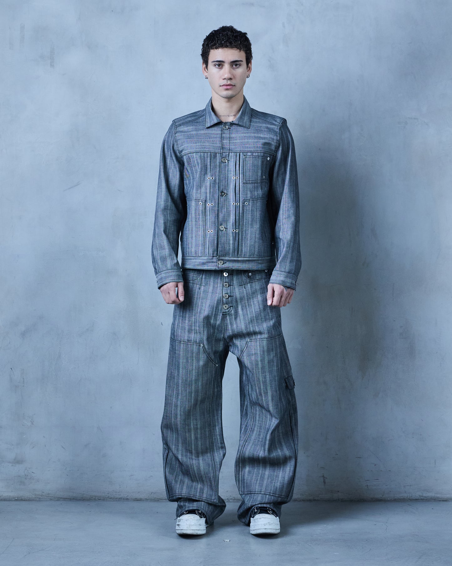 STREAMLINE 0.2 'GREY' JAPANESE HERRINGBONE DENIM JACKET (OVERSTOCK)
