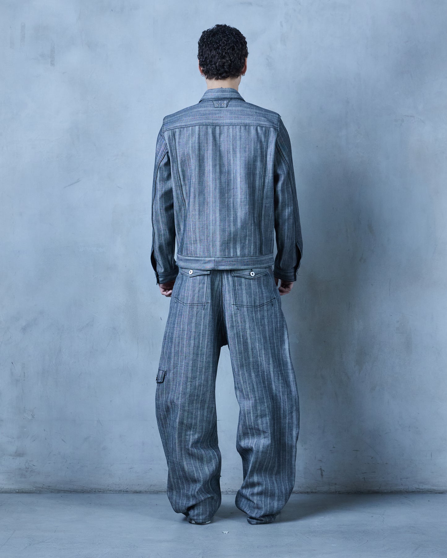 STREAMLINE 0.2 'GREY' JAPANESE HERRINGBONE DENIM JACKET (OVERSTOCK)