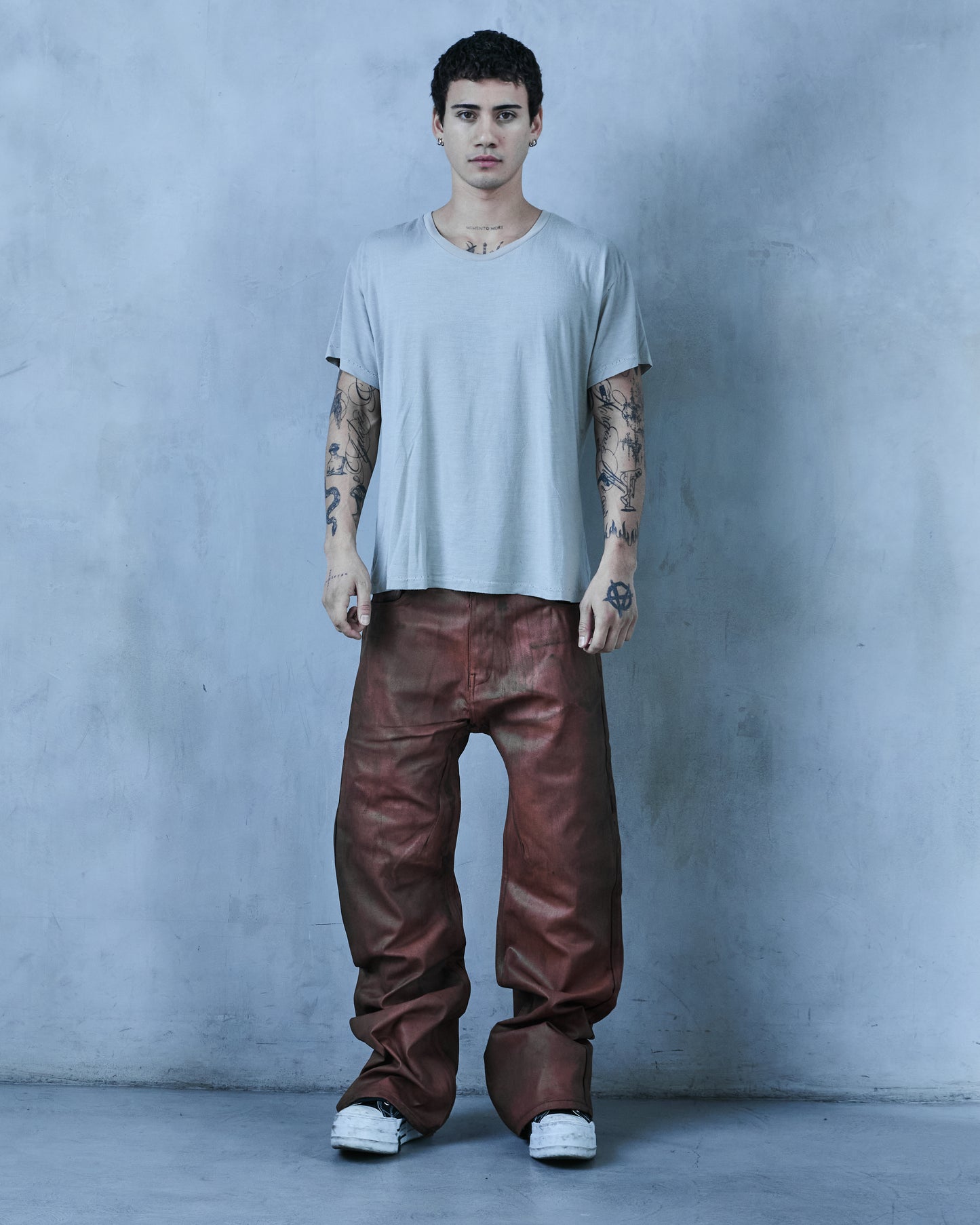 BASE .01 'ORANGE RUST' JAPANESE COATED DENIM (OVERSTOCK)