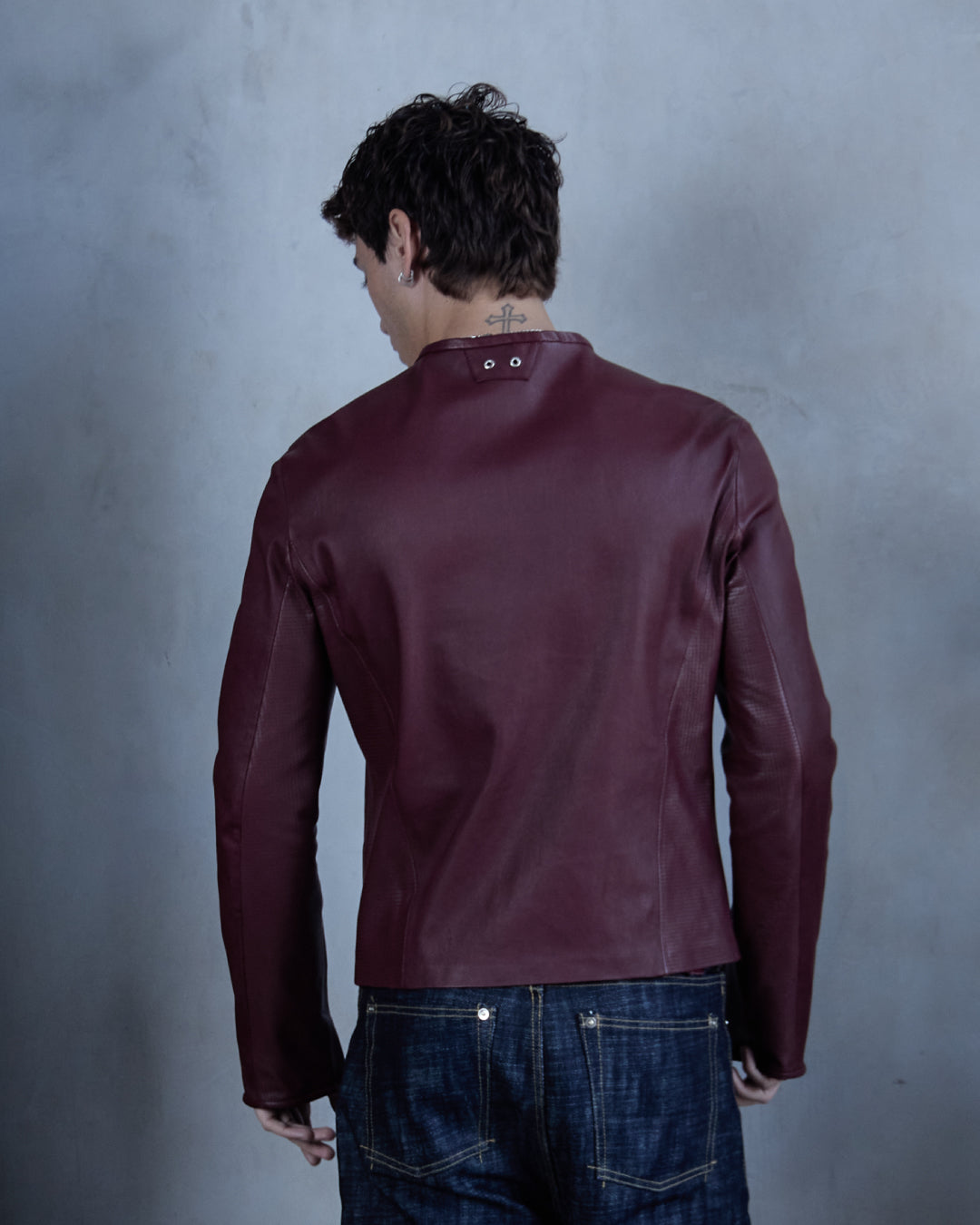 FRONTLINE0.2 - BLOOD - LAMB SKIN MOTO JACKET