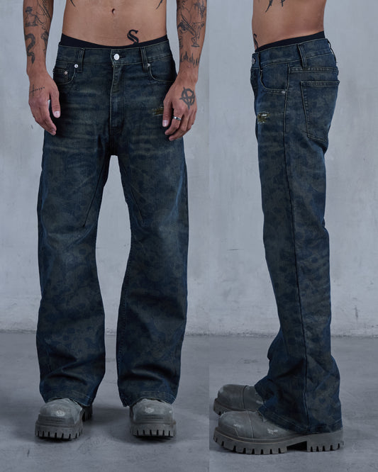 BASE0.2 - SKULL - WASHED DENIM