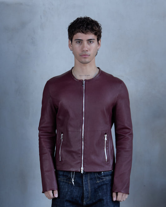 FRONTLINE0.2 - BLOOD - LAMB SKIN MOTO JACKET