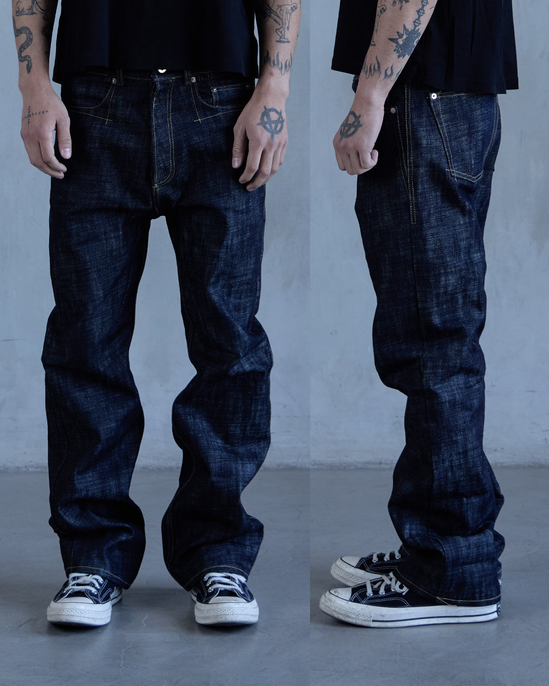 SPINE0.1 - INDIGO - 16OZ RAW SLUB DENIM (SLIM)