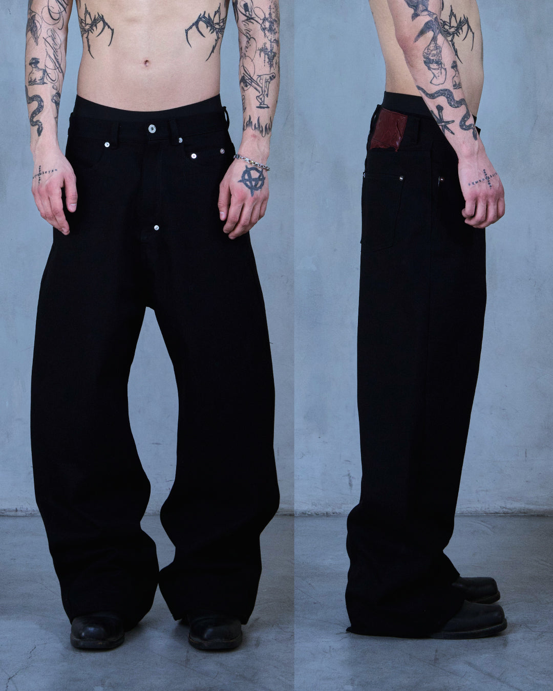 CORE 0.2 - BLACK - BAGGY RAW DENIM
