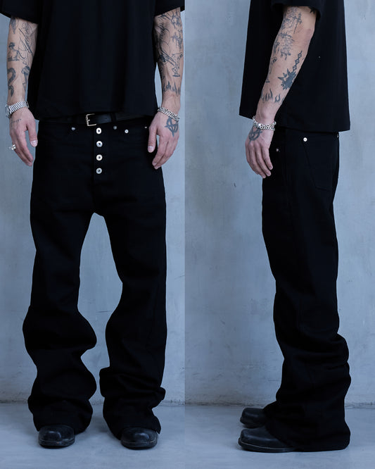BASE 0.2 - BLACK - BOOTCUT RAW DENIM