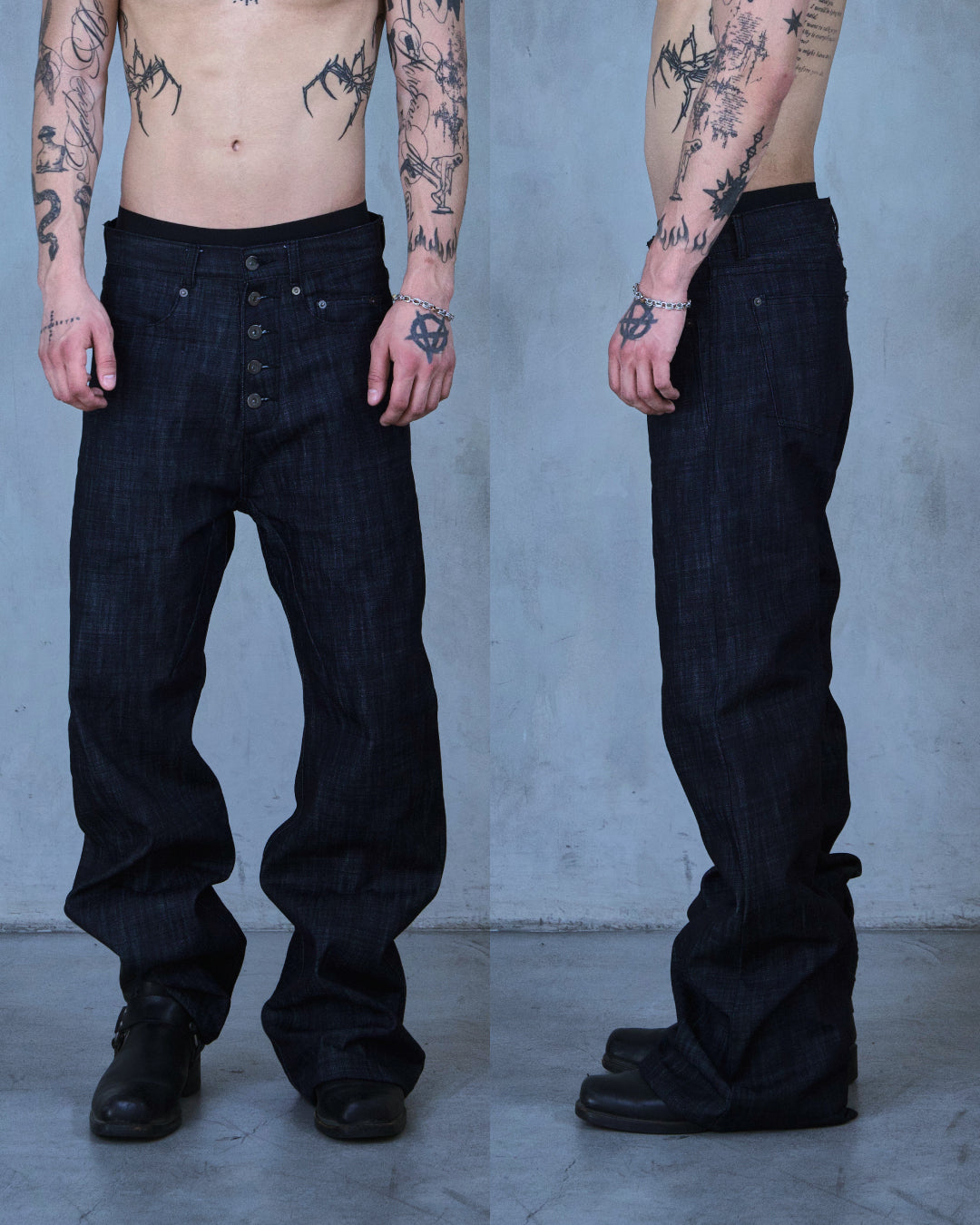 BASE 0.2 - DRK INDIGO SLB - BOOTCUT RAW DENIM