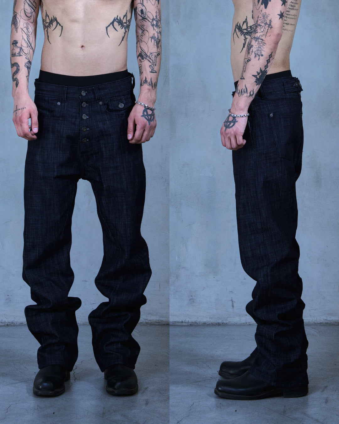 SPINE 0.4 - DRK INDIGO SLB - SLIM RAW DENIM